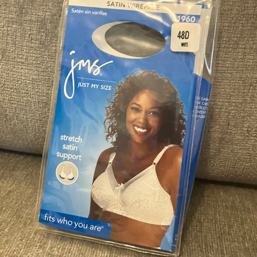 Just My Size White Comfort Bra Style #1960 Size 48D